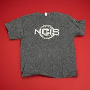 Vintage NCIS Shirt Mens Sz 2XL Gray Spell Out Naval Criminal Tee